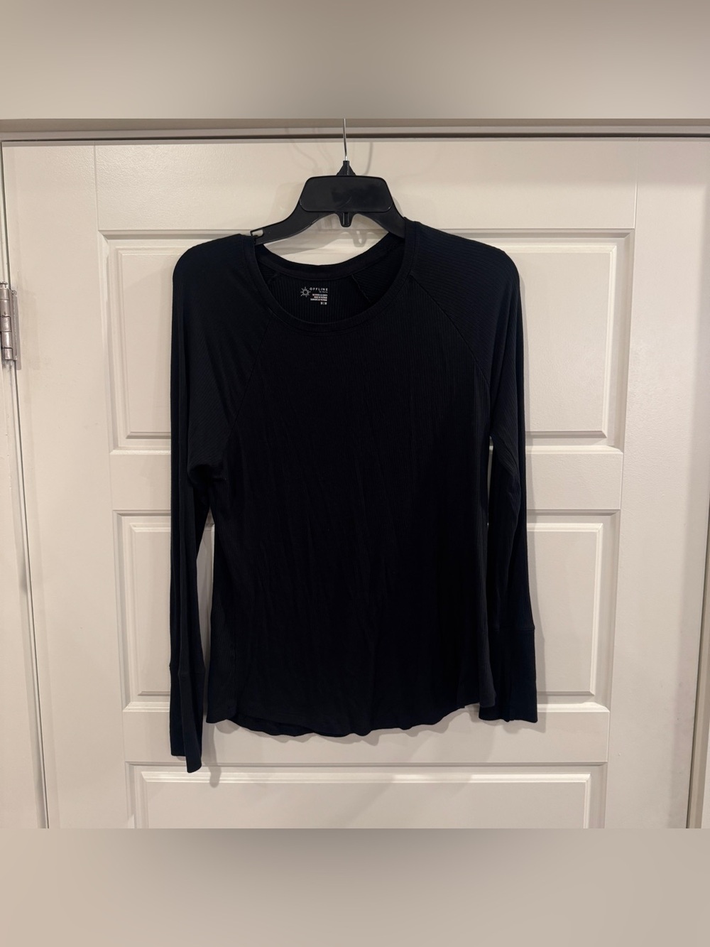 OFFLINE by Aerie Women’s Long Sleeve T-Shirt Breathable Ribbed Fabric Size M